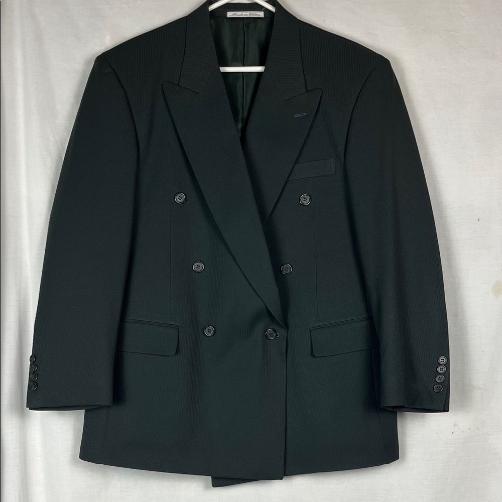 Dark Green Double Breasted The Club International Blazer